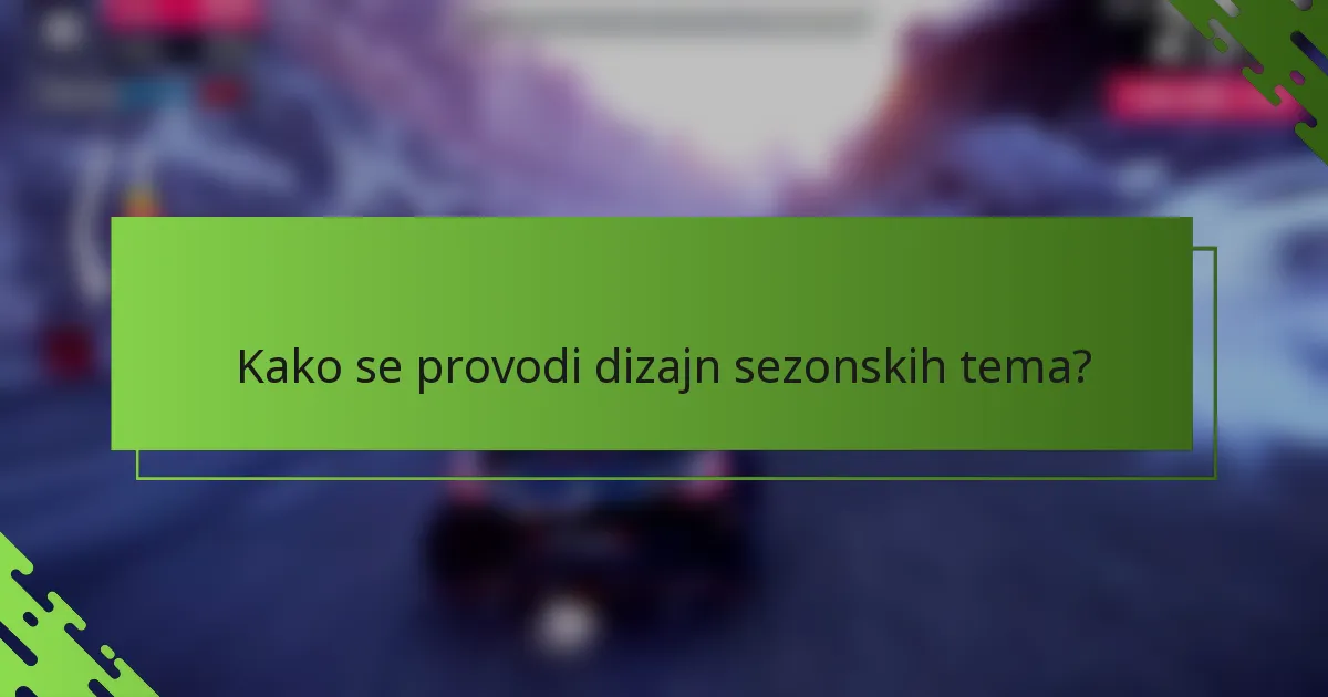 Kako se provodi dizajn sezonskih tema?